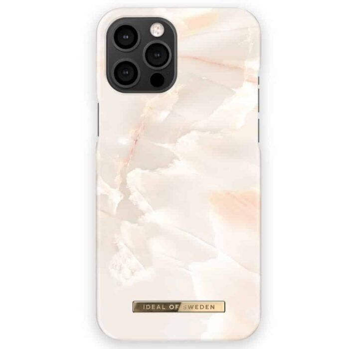 IS iPhone 12 Pro Max Fashion Case Rose Pearl Marble
