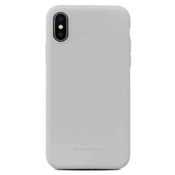 molan cano slim silicone case grey for iphone xs