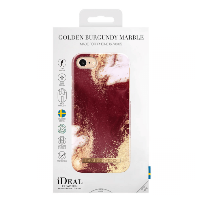 iDeal Of Sweden iPhone 66S78 Fashion Case Golden Burgundy Marble