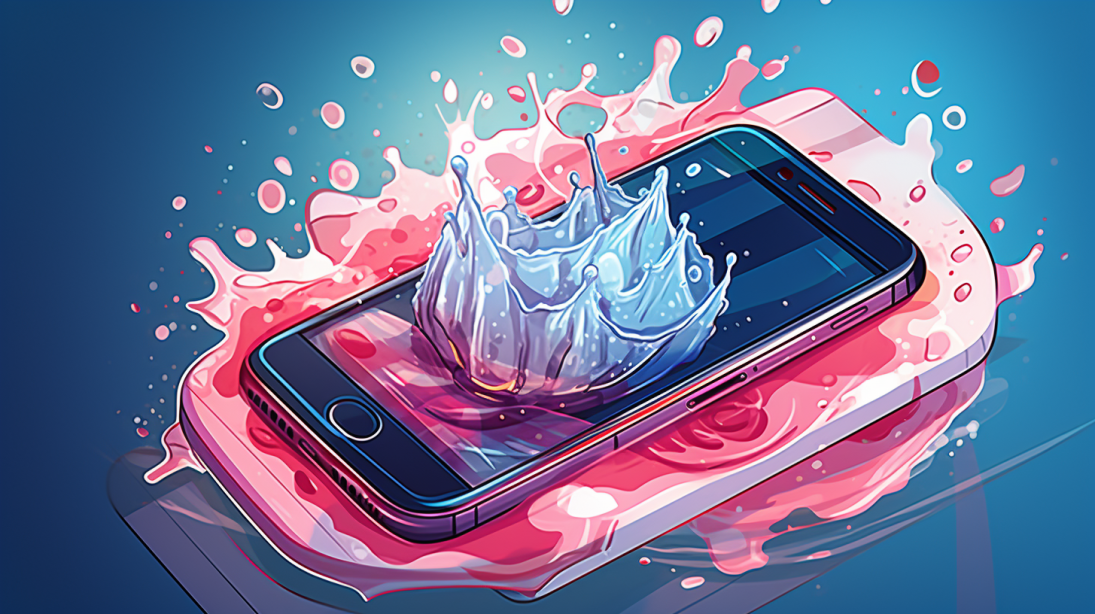 Illustration of an iphone getting cleaned c0fda1ee f710 42c7 96bf 47b8b474ac1d